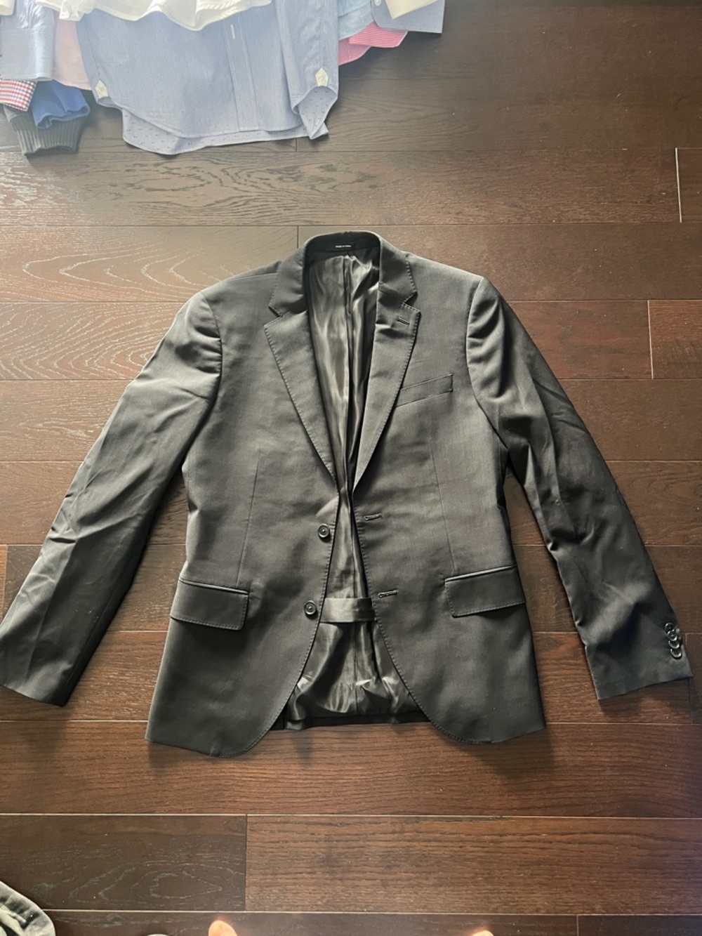 Club Monaco Men's Black Two-Button Notch Lapel Blazer Size M